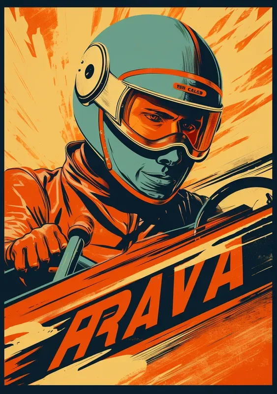 Pop Art Vintage Racing Poster Designs