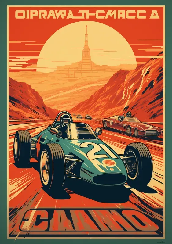Pop Art Vintage Racing Poster Designs