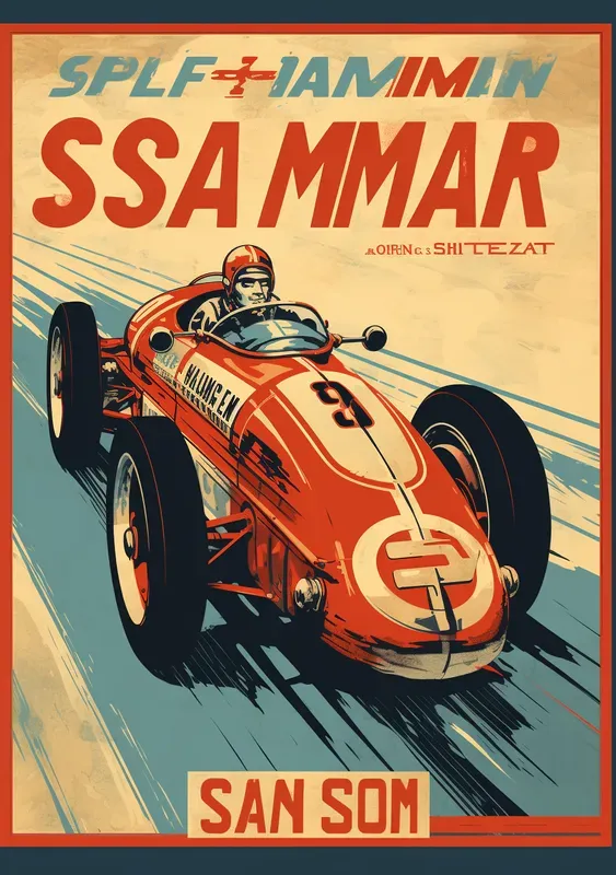 Pop Art Vintage Racing Poster Designs