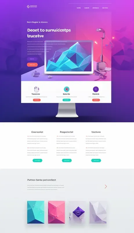 Vibrant Modern Vertical Web Pages
