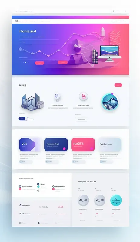 Vibrant Modern Vertical Web Pages