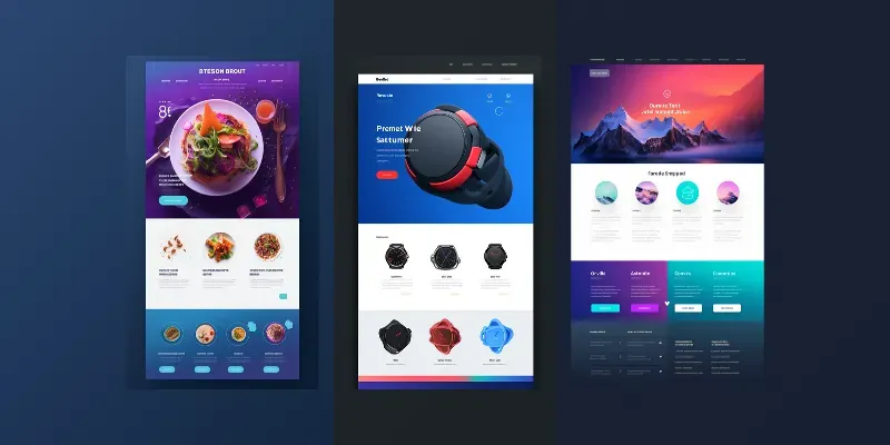 Vibrant Modern Vertical Web Pages generated by undefined