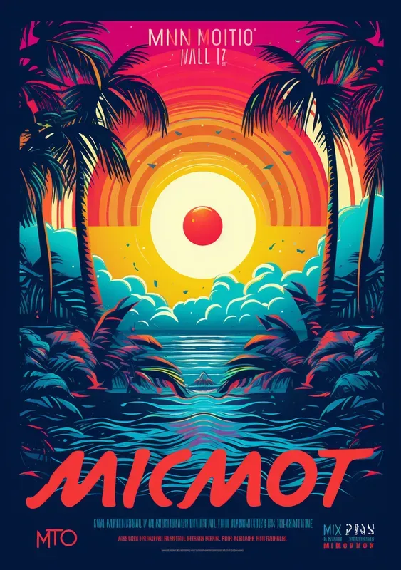 Miami Vibe Pool Party Poster Flyers