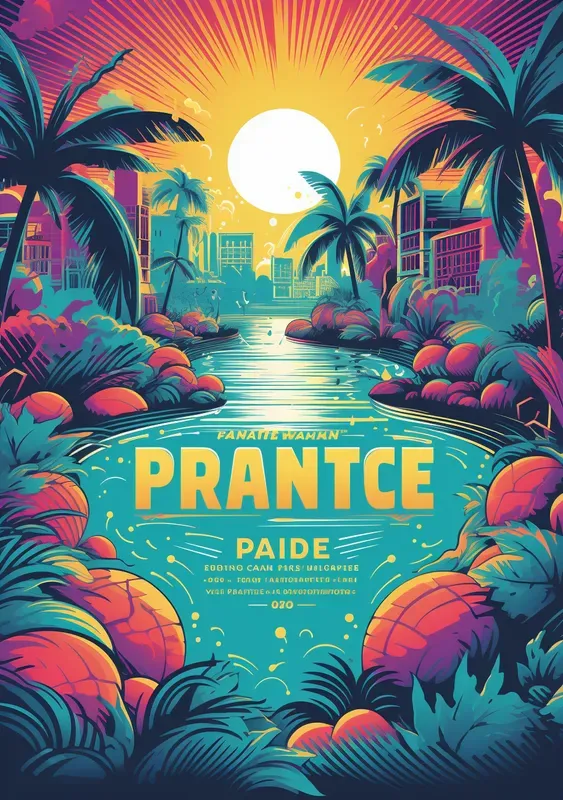 Miami Vibe Pool Party Poster Flyers