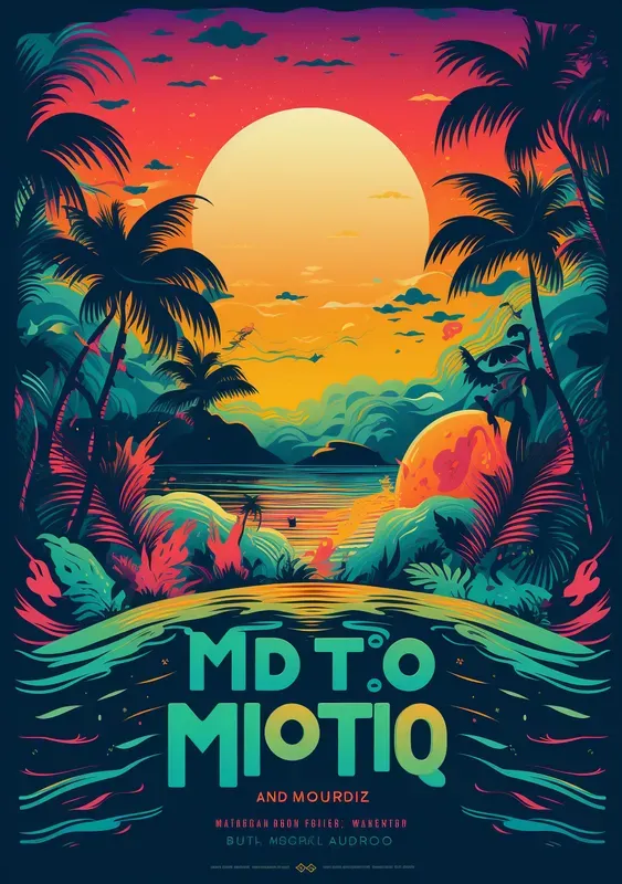 Miami Vibe Pool Party Poster Flyers