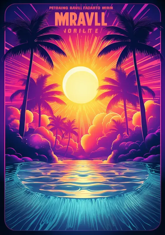 Miami Vibe Pool Party Poster Flyers