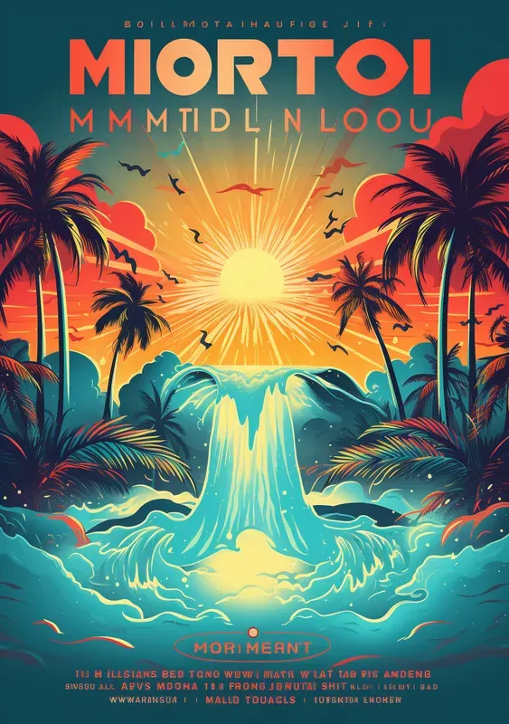 Miami Vibe Pool Party Poster Flyers