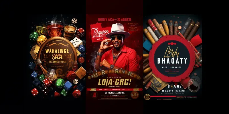 Epic Bachelor Party Poster Flyer Designs generated by undefined