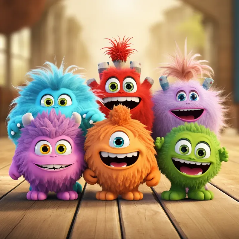 Tiny Adorable Monster Characters
