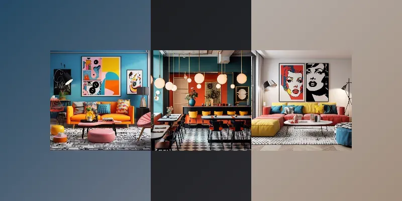 Scandinavian Pop Art Fusion Interiors generated by undefined