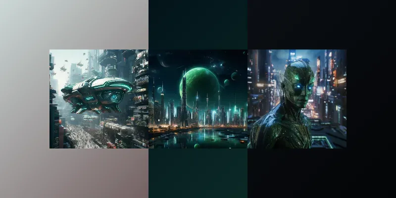 Alien Civilization Environments Photos generated by undefined