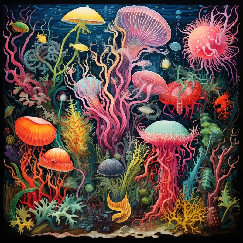 Tover And Haeckel Art Fusions