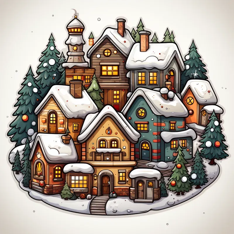 Complex Detailed Christmas Icons