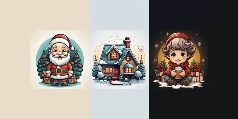 Complex Detailed Christmas Icons generated by undefined