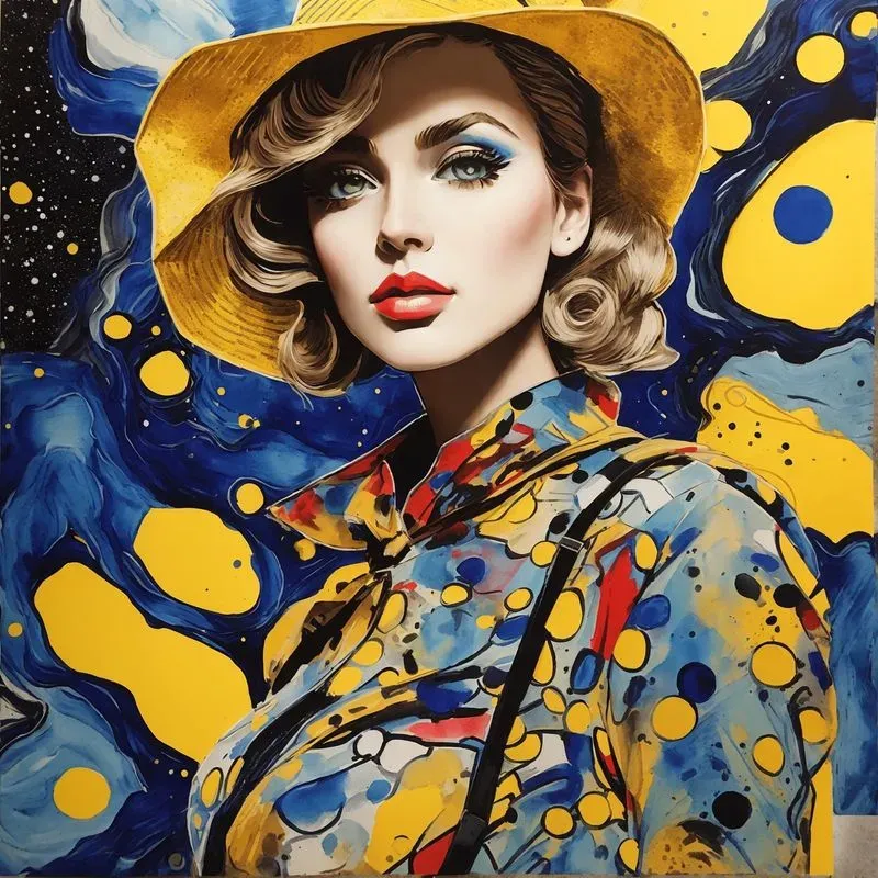 Lichtenstein Meet Vangogh Fusion Art