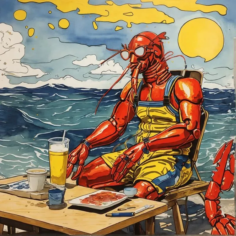Lichtenstein Meet Vangogh Fusion Art