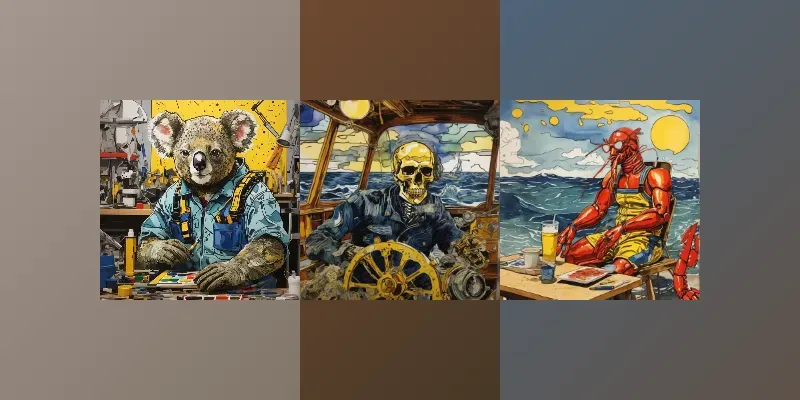 Lichtenstein Meet Vangogh Fusion Art generated by undefined