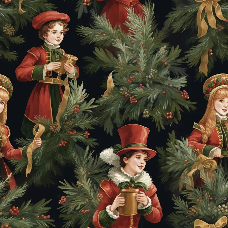 Traditional Seamless Christmas Wallpapers