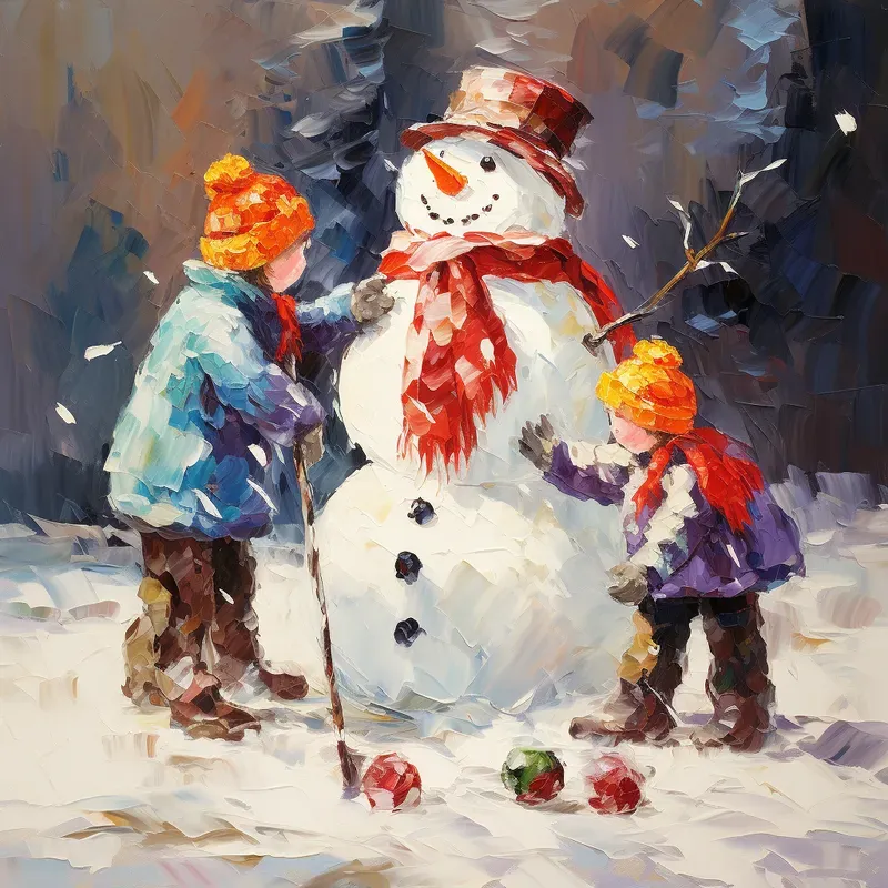 Impressionist Christmas Pop Poster Art