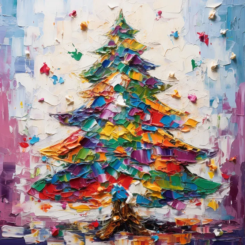 Impressionist Christmas Pop Poster Art