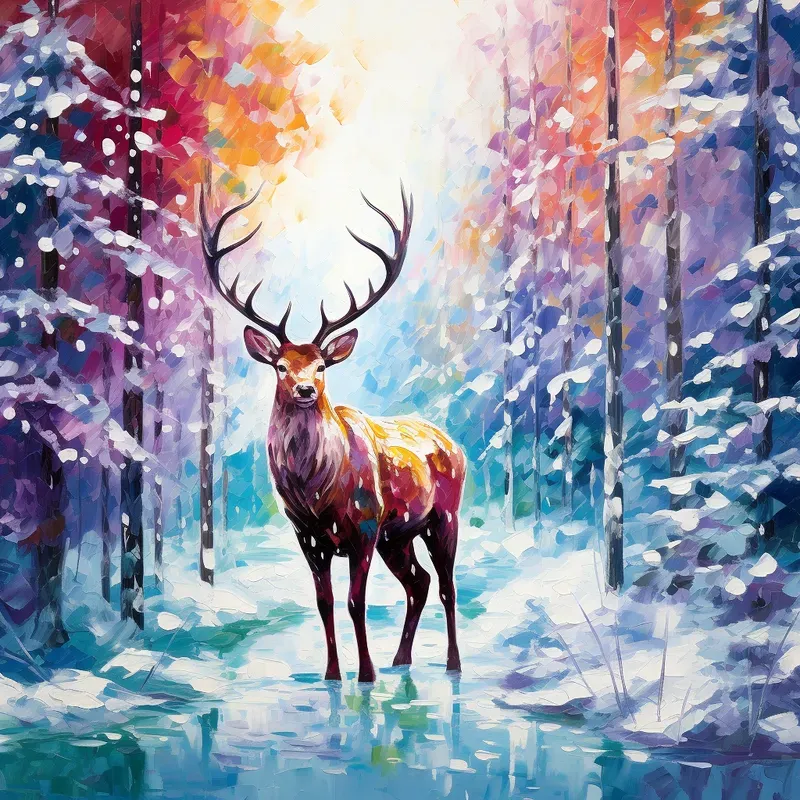 Impressionist Christmas Pop Poster Art