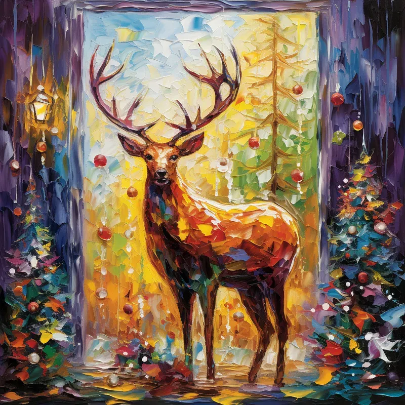 Impressionist Christmas Pop Poster Art