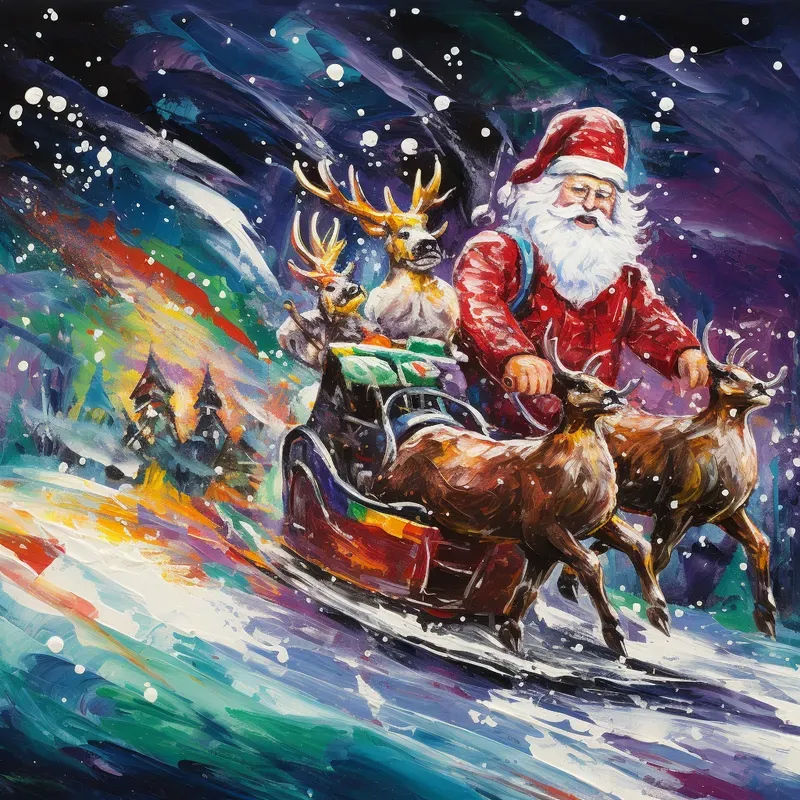 Impressionist Christmas Pop Poster Art