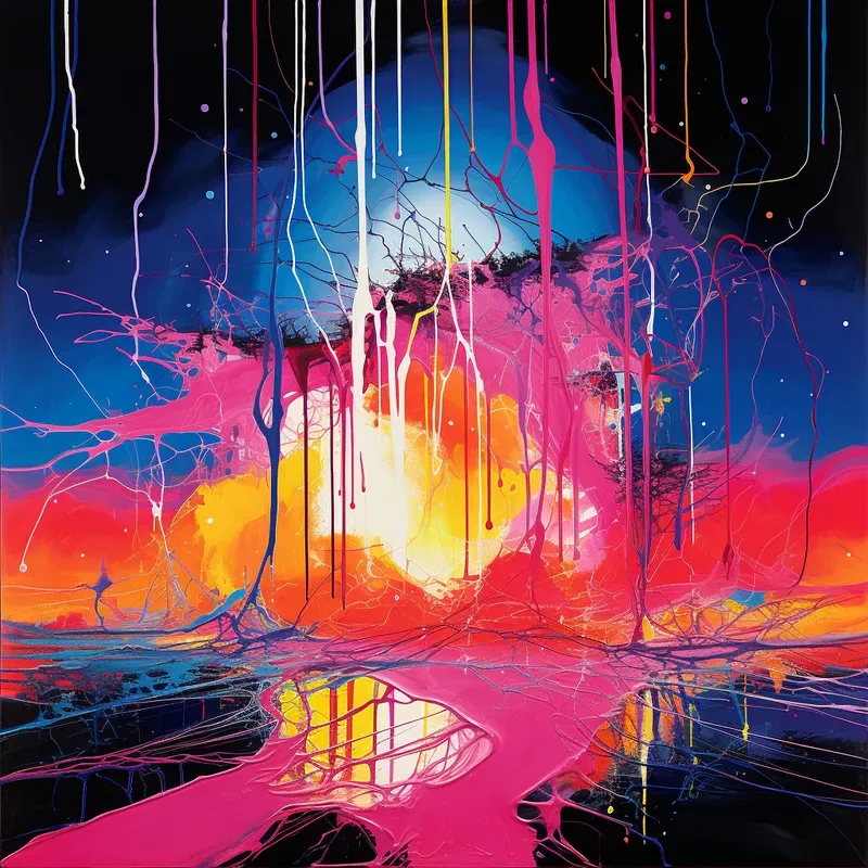 Mehretu Meet Flavin Epic Fusion Art