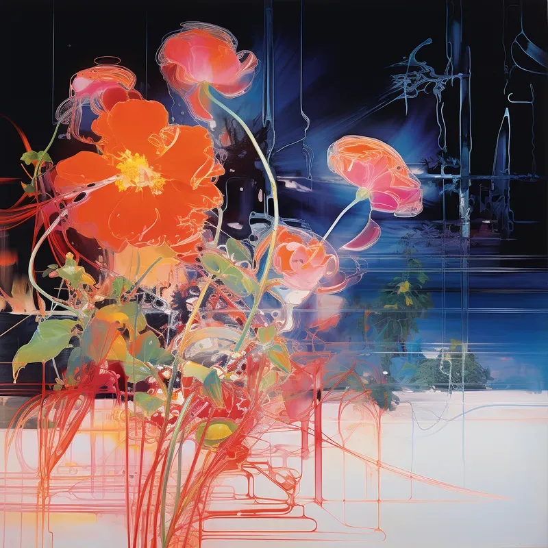 Mehretu Meet Flavin Epic Fusion Art