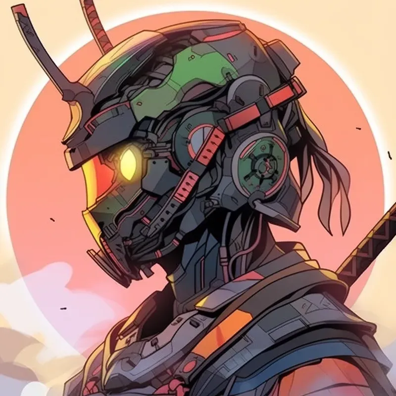Robotic Doodle Hero Avatar Pfp NFT Art