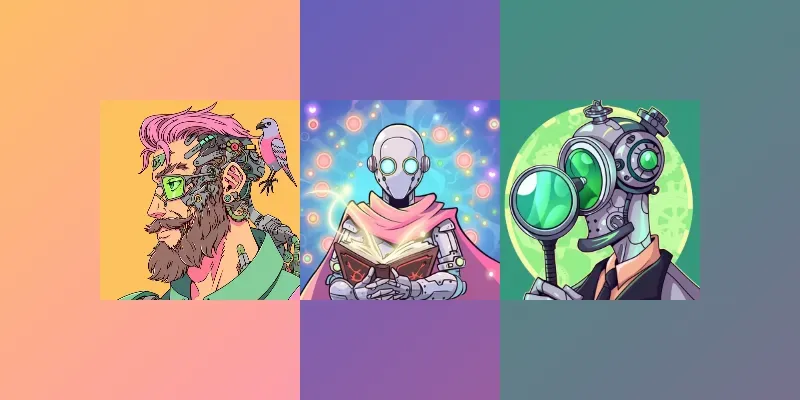 Robotic Doodle Hero Avatar Pfp NFT Art generated by undefined