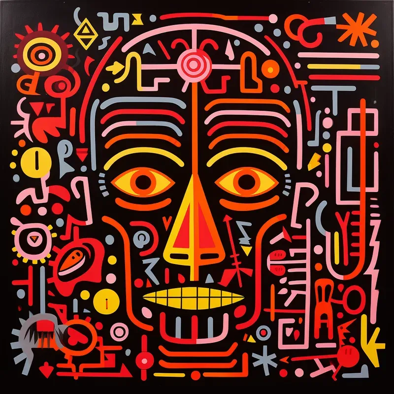 Lewitt And Haring Graffiti Fusion Style