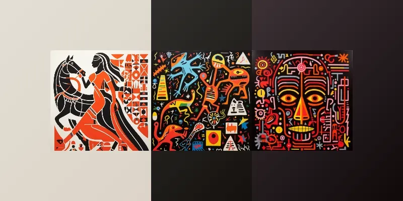 Lewitt And Haring Graffiti Fusion Style generated by undefined
