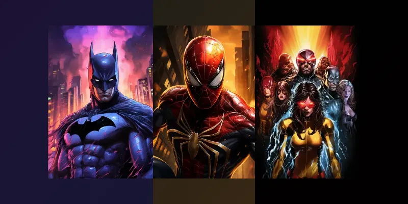 Modern Detailed Comic Book Covers generated by undefined