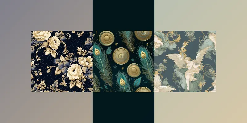 Neoclassic Elegant Seamless Wallpapers generated by undefined