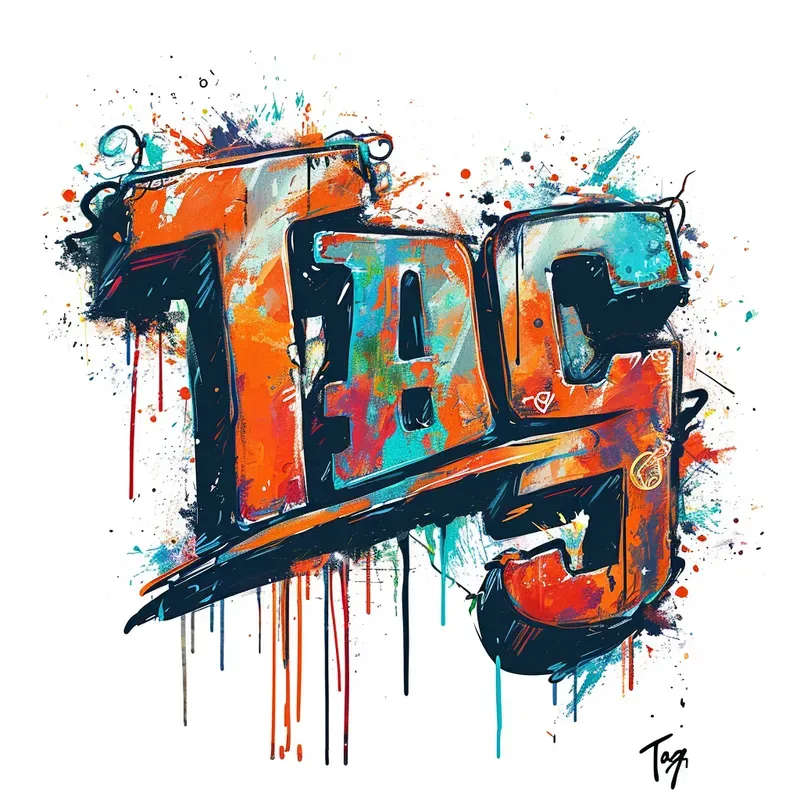 Oil Crazy Graffiti Style Custom Texts