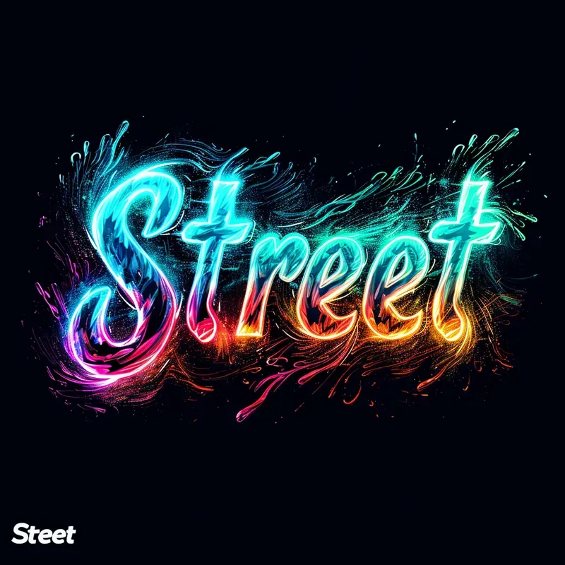 Neon Glowing Font Lettering Custom Texts