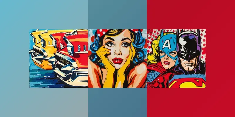 Lichtenstein Warhol Pop Culture Explorations generated by undefined