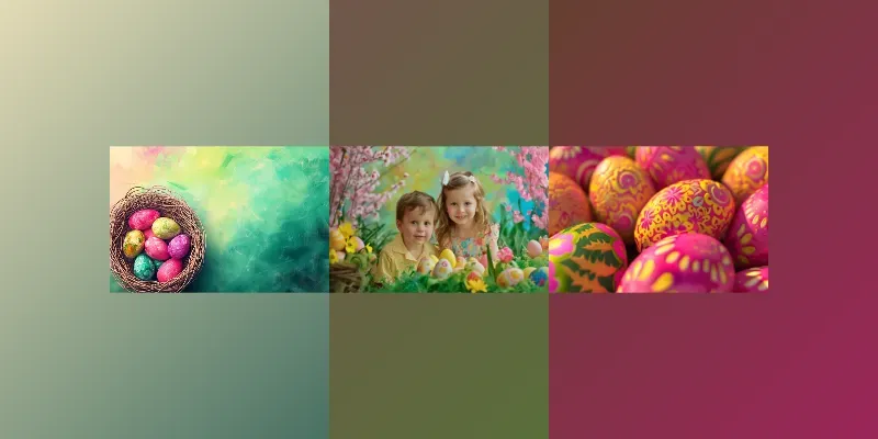 Easter Joys In Modern Art Colors generated by undefined