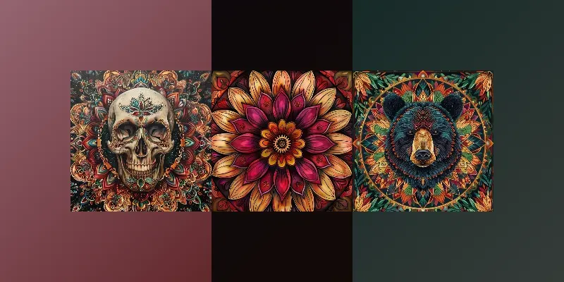Mandala Fusion Illustration Art generated by undefined