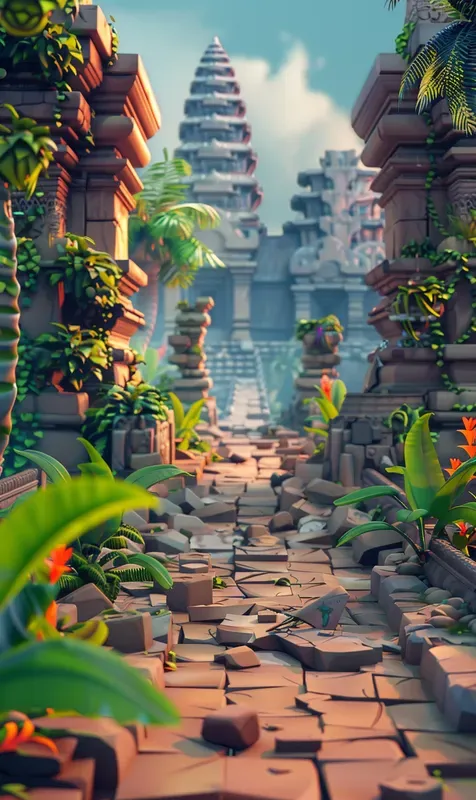 3D Digital Endless Runner Backgrounds