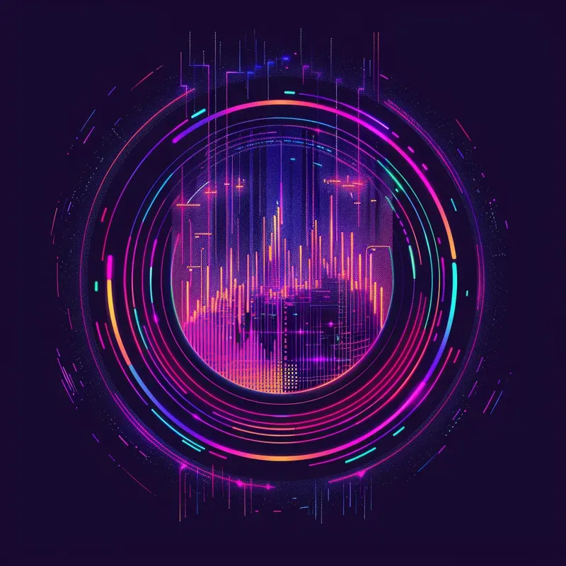 Tshirt Art Cyber Beats Neon Symphonies