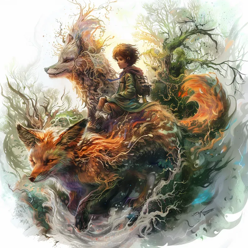 Mythical Forest Creatures Sketch Art