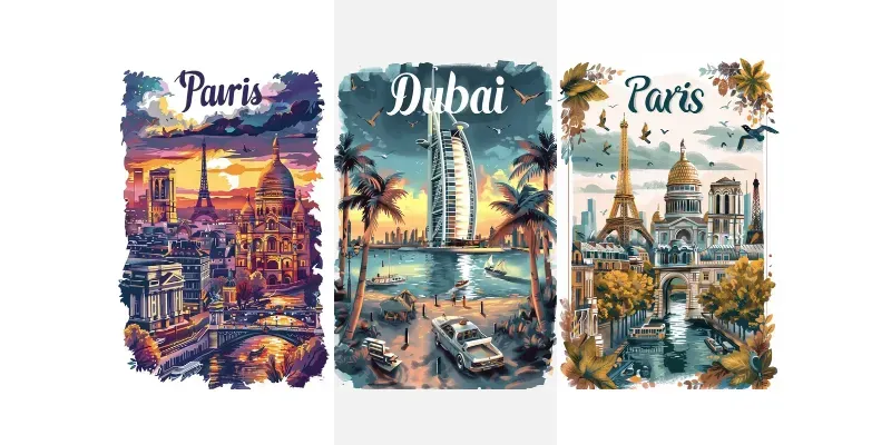 Travel Postcards In Steve Mccurry Style generated by undefined