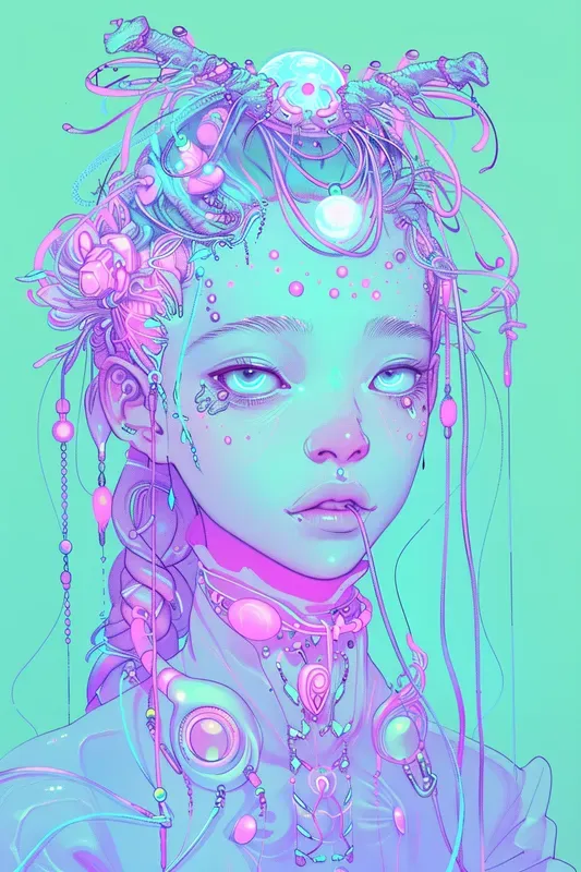 Modern Cool Anime Bioorganic Pfp Art