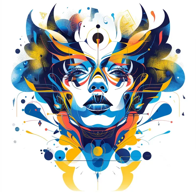 Fantasy Abstract Art Vector Portraits