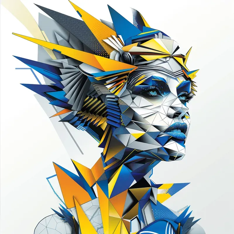 Fantasy Abstract Art Vector Portraits
