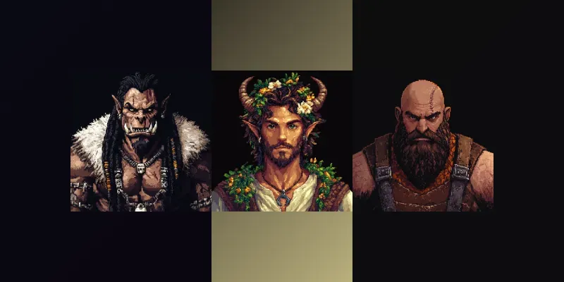 Pixel Art Fantasy Portraits generated by undefined