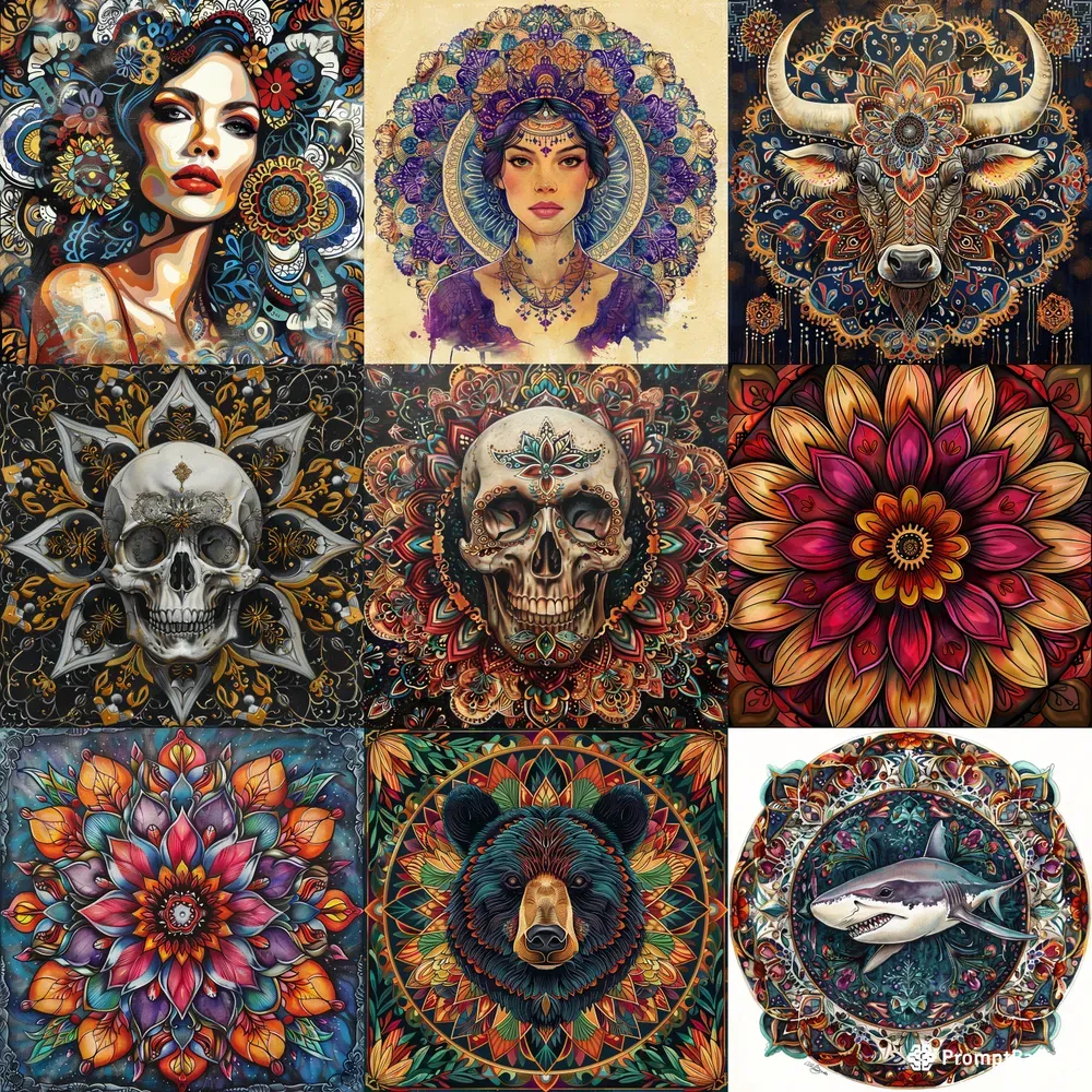 Mandala Fusion Illustration Art