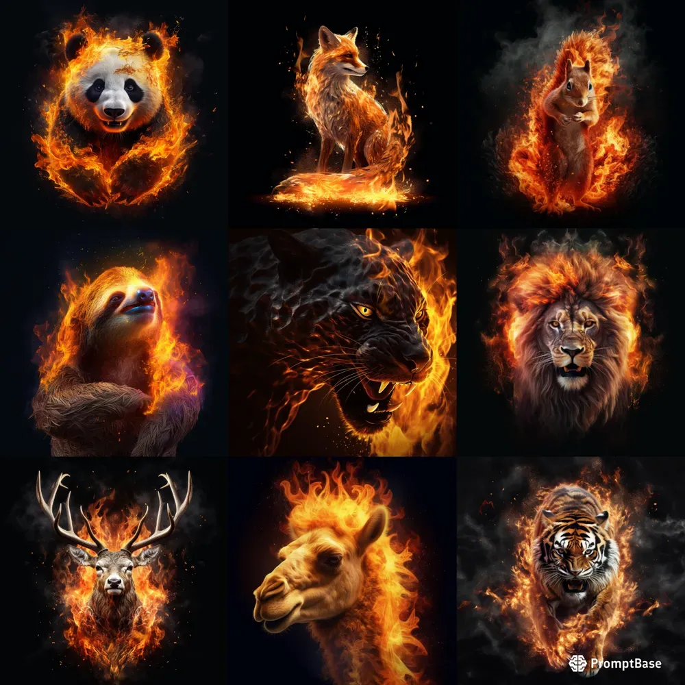 Fire Animals - Portrait